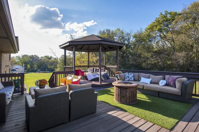 a house view with a garden space