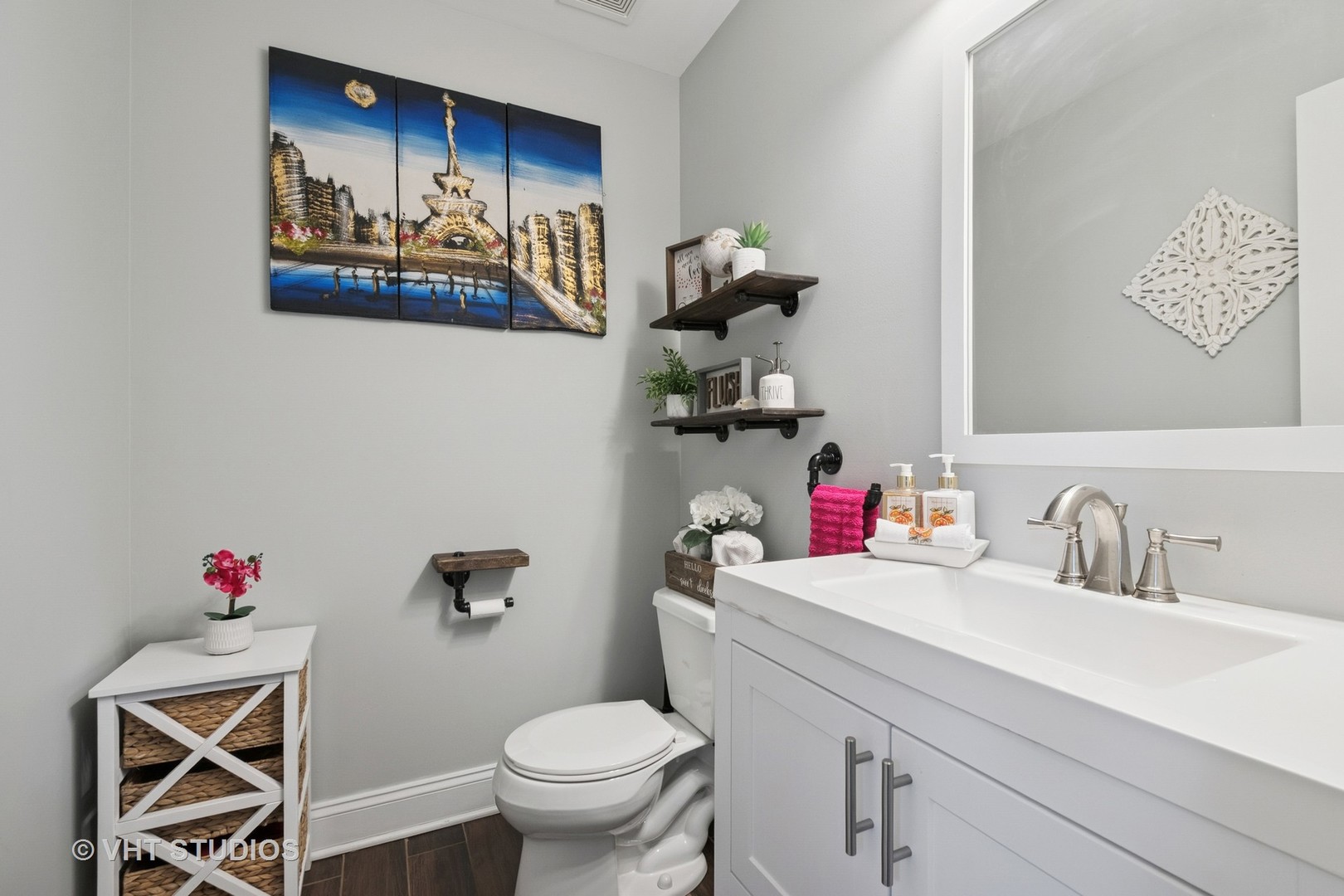 259 Fir Street Beecher, IL 60401 - Photo 15 of 38 a bathroom with a toilet sink and mirror