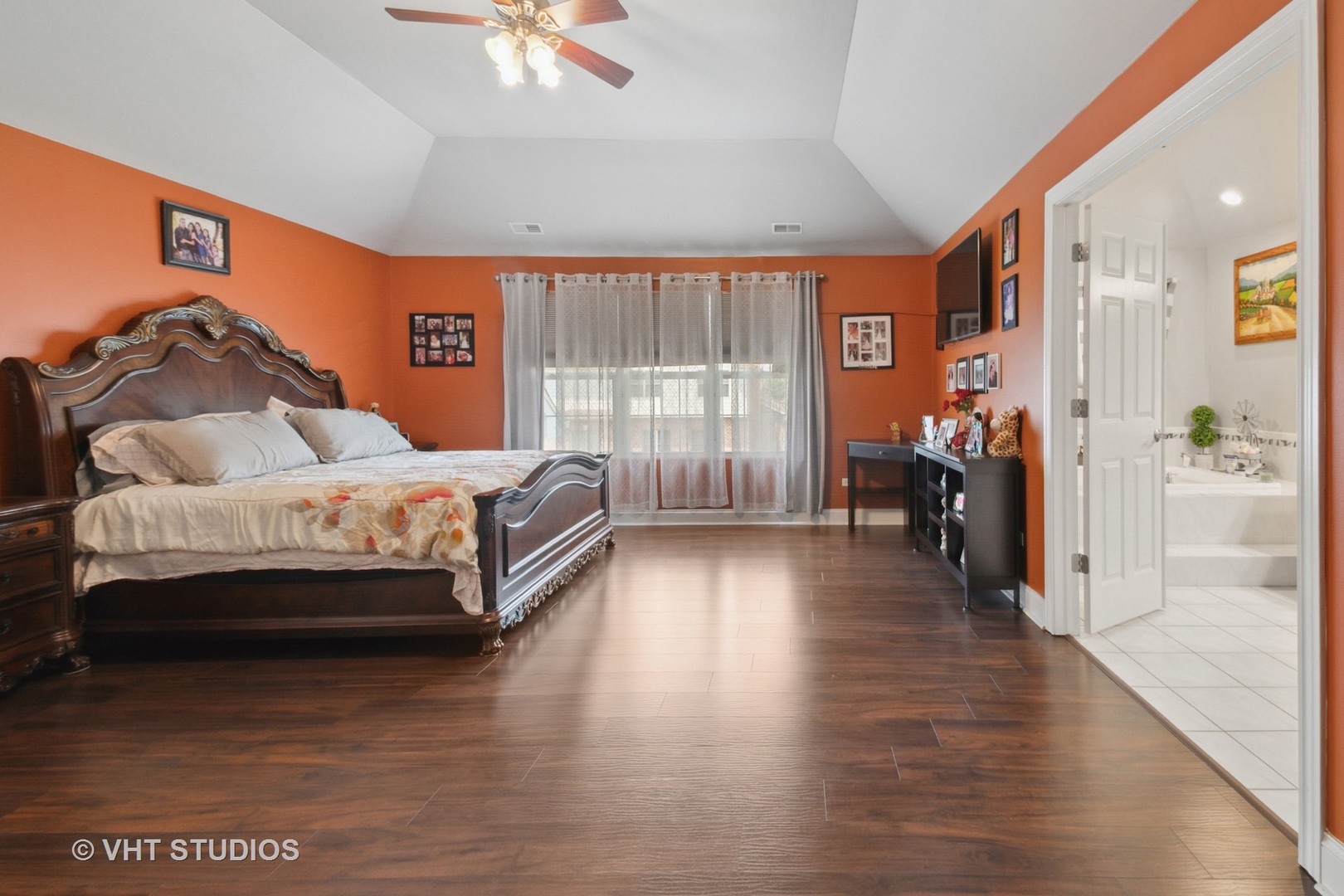 259 Fir Street Beecher, IL 60401 - Photo 17 of 38 a living room with a bed furniture and a large window