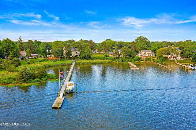 a view of a lake with a mountain