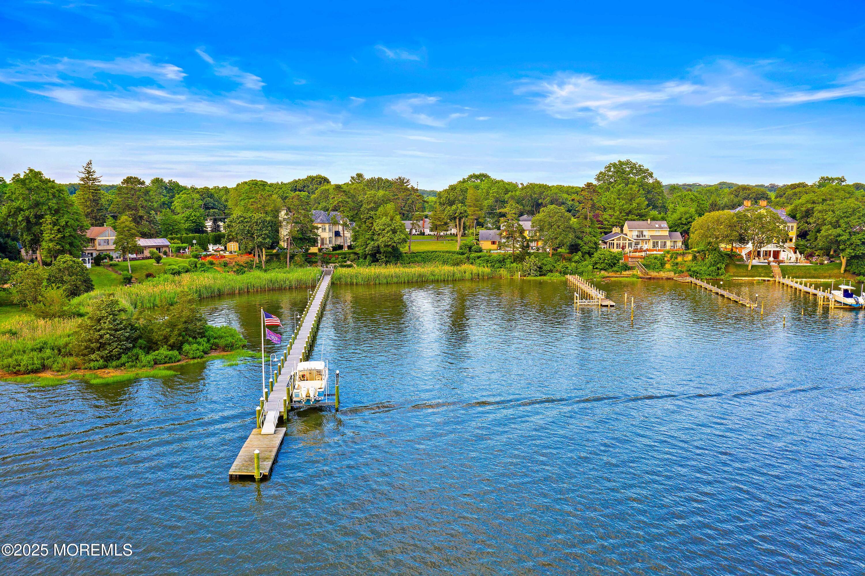 a view of a lake with a mountain