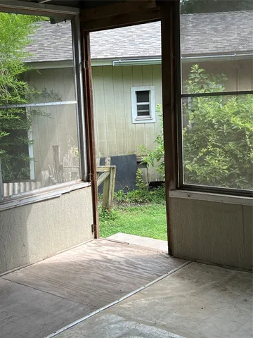 a front view of house with yard and seating area