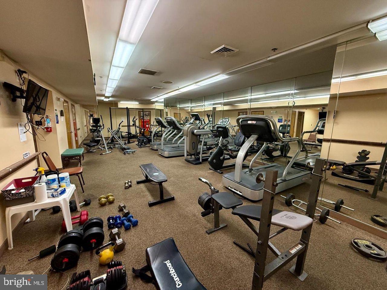 75 Bonnie Gellman Court, Unit D75 Philadelphia, PA 19114 - Photo 30 of 37 a view of a room with gym equipment