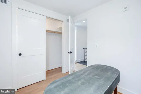 a room with a table and a window