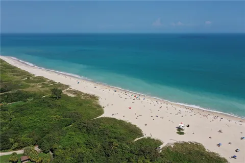 a view of an ocean beach