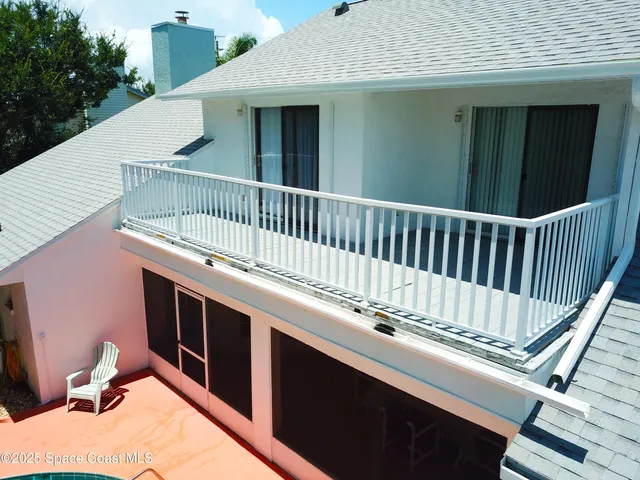 a view of deck and wooden floor