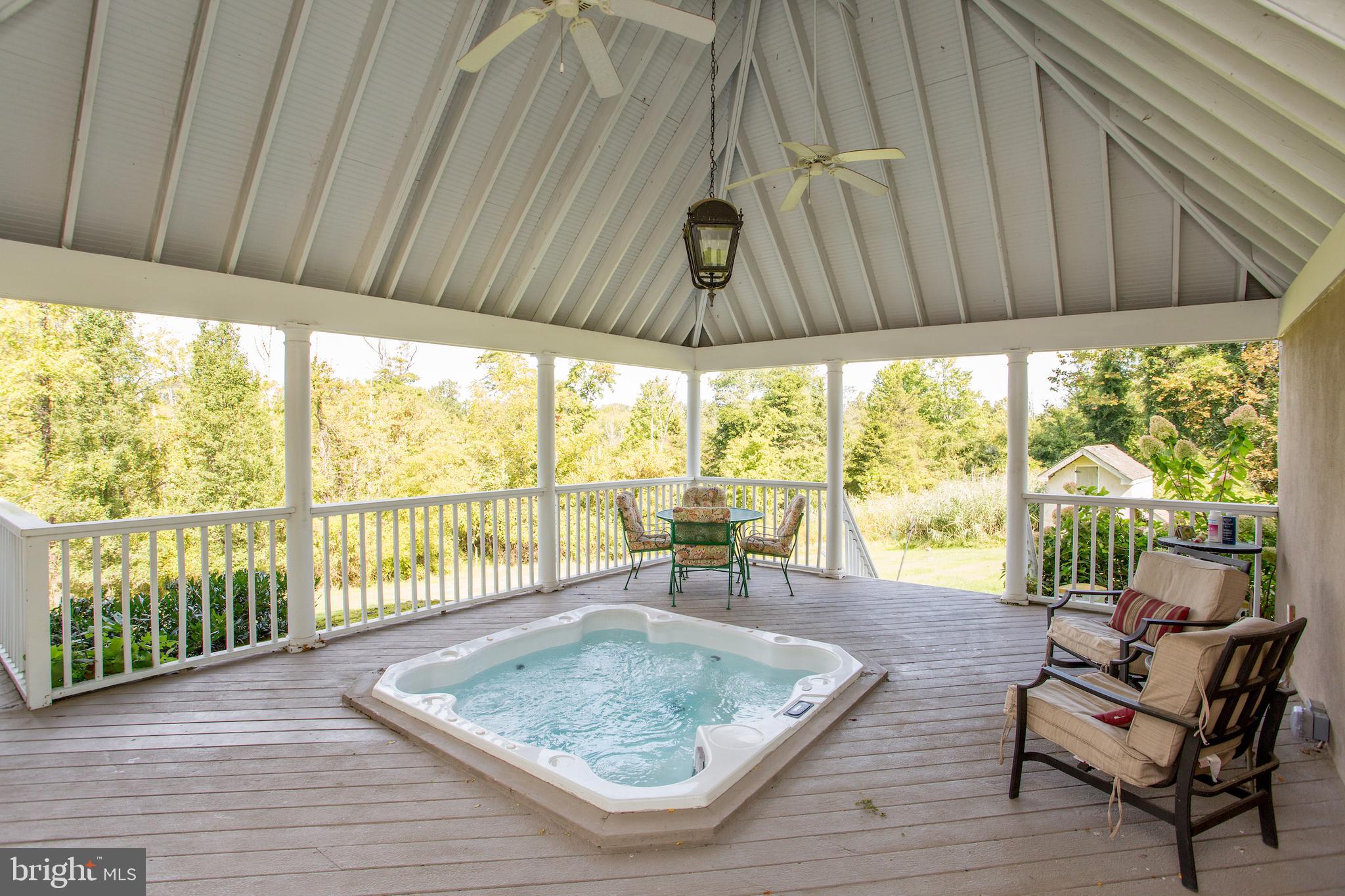 3605 Windy Bush Road New Hope, PA 18938 - Photo 49 of 55 Pavilion hot tub and 2 ceiling fans