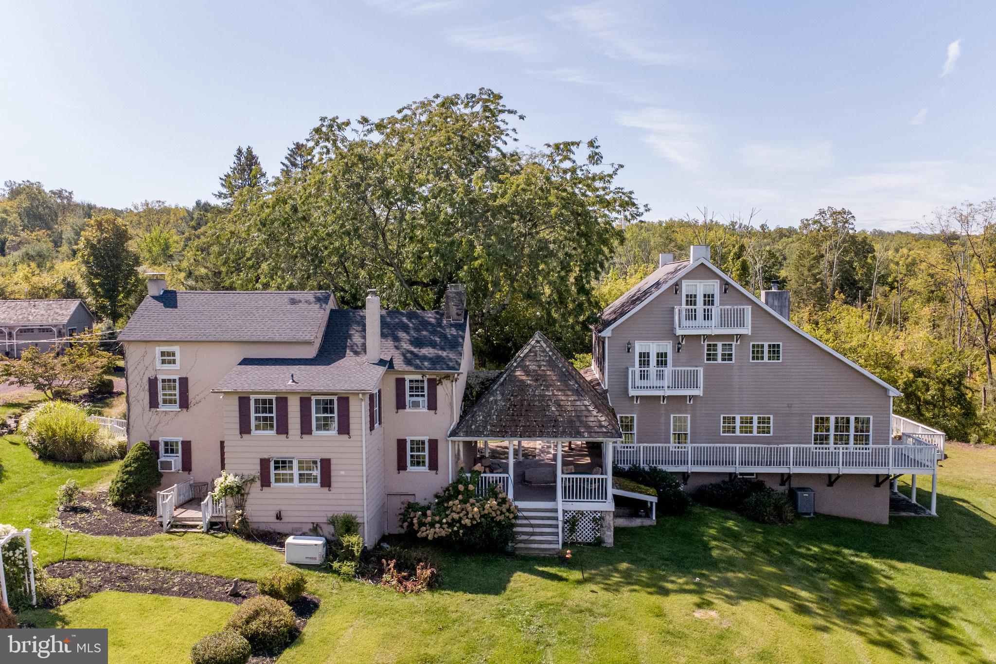 3605 Windy Bush Road New Hope, PA 18938 - Photo 6 of 55 a aerial view of a house yard swimming pool and a yard