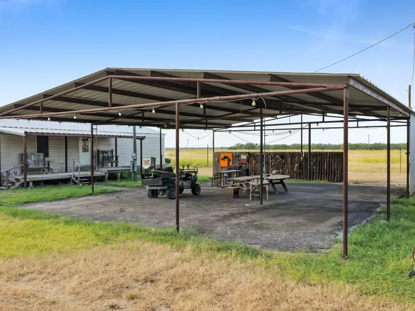 a view of a small barn