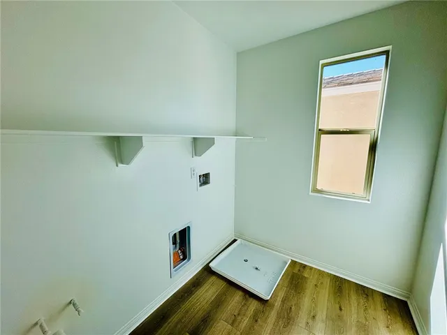 a bathroom with a small window