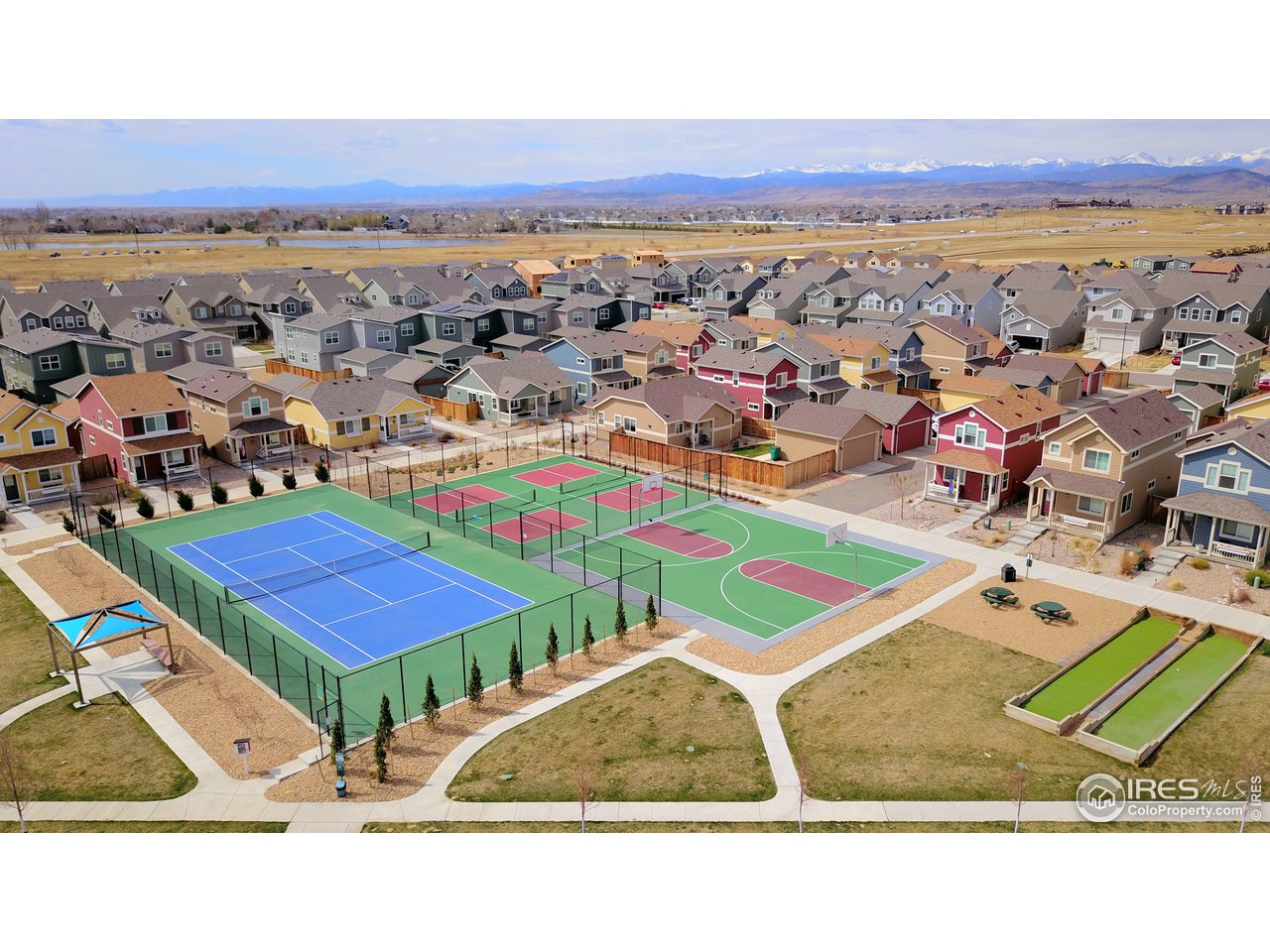 625 Ranchhand Drive Berthoud, CO 80513 - Photo 27 of 40 Community sports courts - pickle ball, basketball, tennis & bocci ball