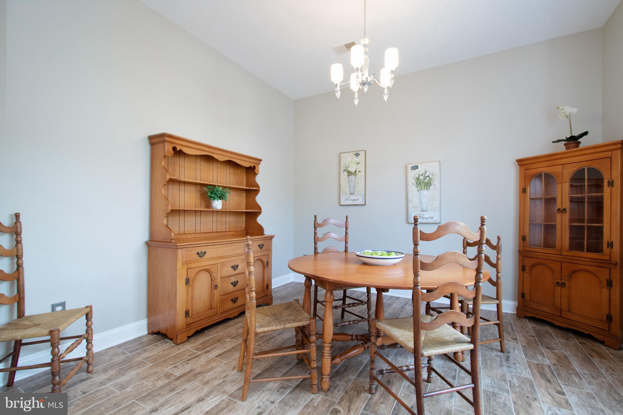 9036 Ribbon Falls Loop Bristow, VA 20136 - Photo 7 of 43 Dining Room with Fresh Paint & Newer Chandelier