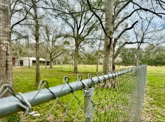 a view of an outdoor space and swimming pool