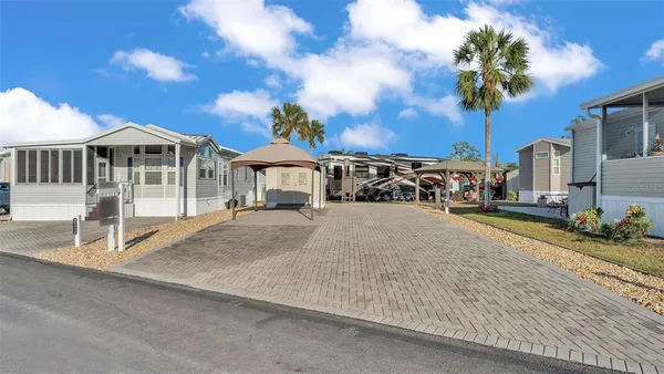 a view of a house with a patio