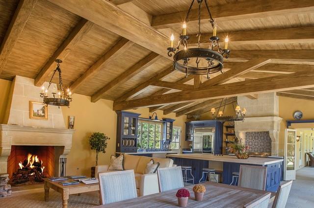 1525 Las Tunas Road Montecito, CA 93108 - Photo 5 of 28 a living room with a fireplace furniture and a chandelier