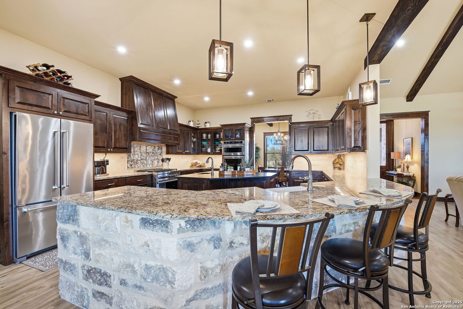 601 Garrison Road Fredericksburg, TX 78624 - Photo 14 of 77 a large kitchen with a table and chairs