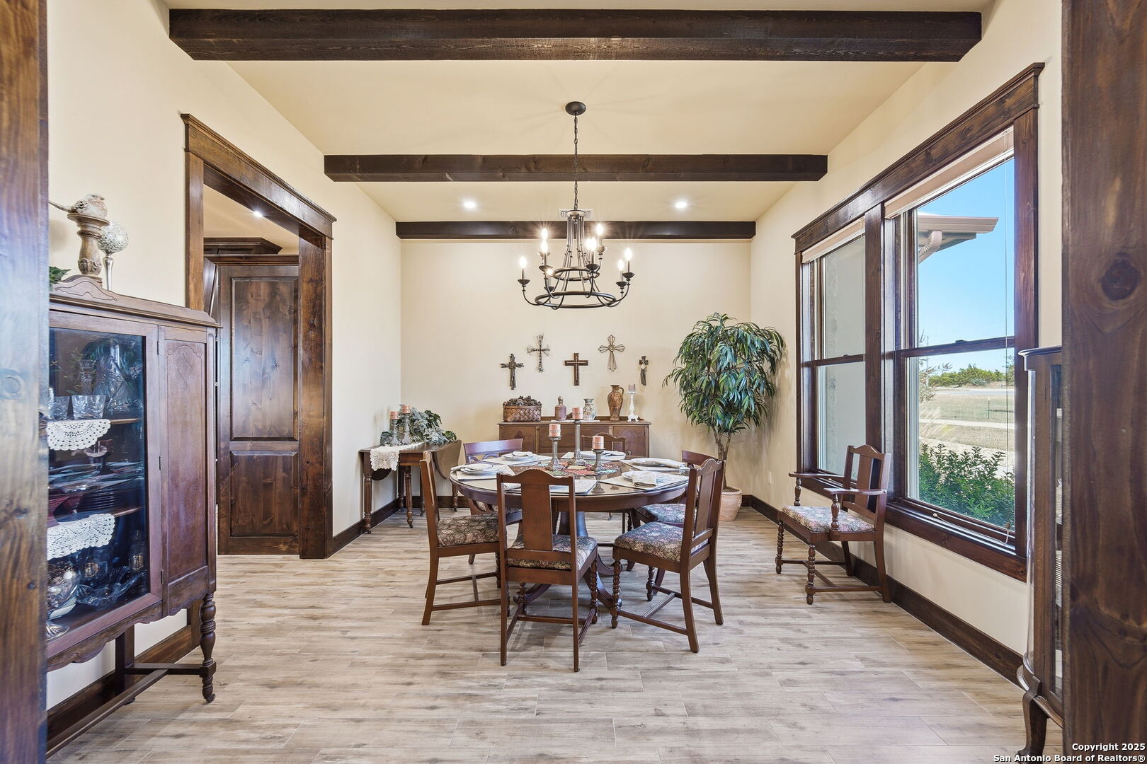 601 Garrison Road Fredericksburg, TX 78624 - Photo 6 of 77 a view of a dining room with furniture window and outside view