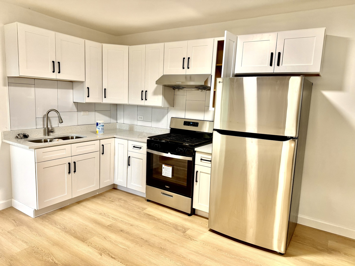 937 West 33rd Place, Unit 1F Chicago, IL 60608 - Photo 4 of 10 a kitchen with cabinets a sink and appliances