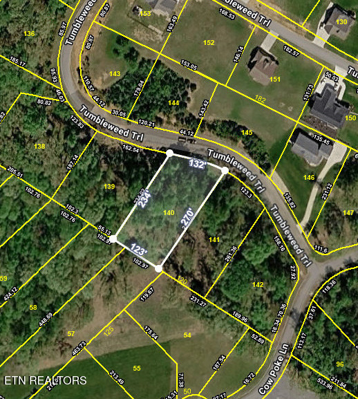 140 Tumbleweed Trail Rutledge, TN 37861 - Photo 3 of 15 Lot lines