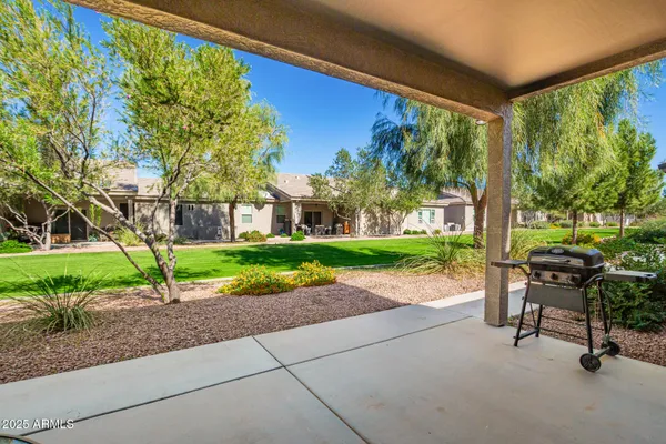 a house view with a garden space