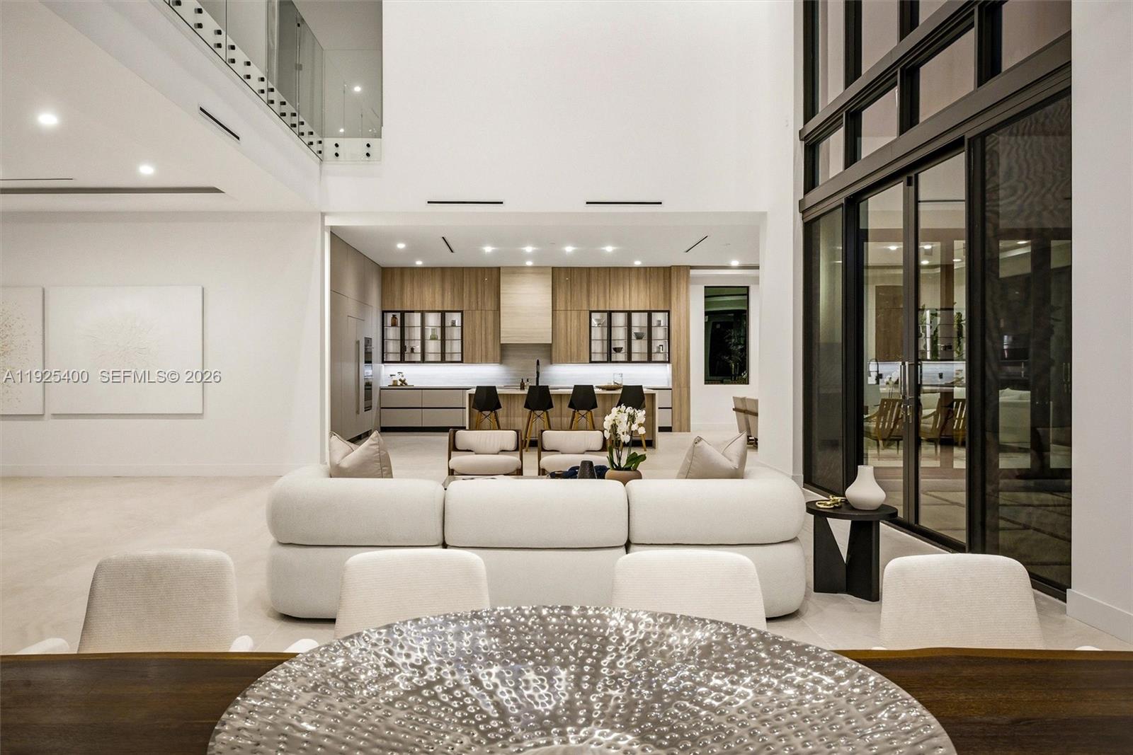 9840 Southwest 73rd Court Pinecrest, FL 33156 - Photo 29 of 67 Open-Plan Dining & Kitchen | Double-Height Volume | Custom Cabinetry | Pinecrest FL