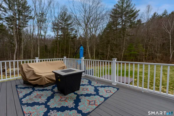a view of a patio on the roof deck