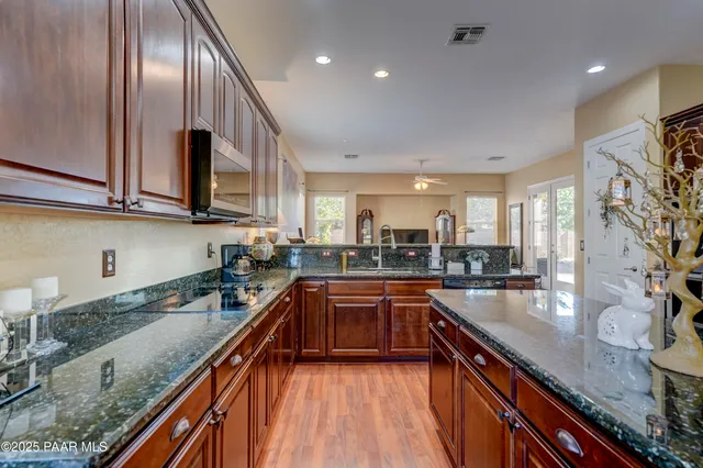 a view of a park with slide