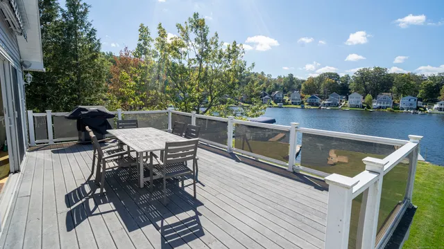 a view of a terrace with seating area
