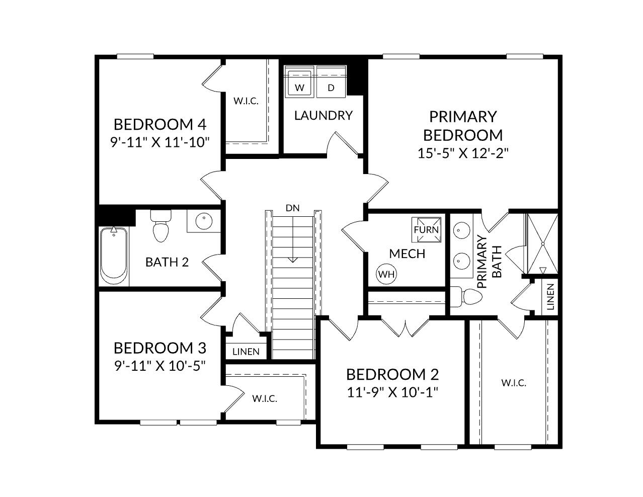 7040 Windham Way Ladson, SC 29456 - Photo 5 of 54 Teagan 2nd Floor Rendering
