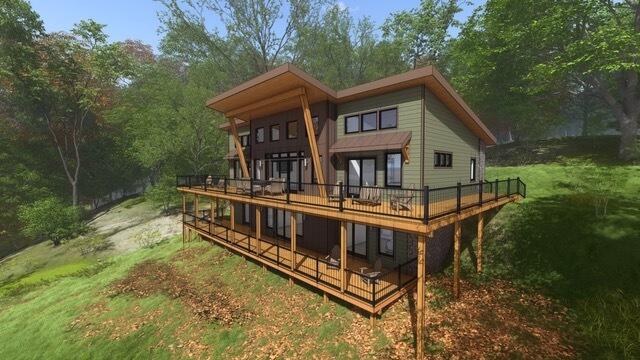 Lot A2 Cliffs Drive Union Hall, VA 24176 - Photo 5 of 7 a front view of a house with balcony and trees