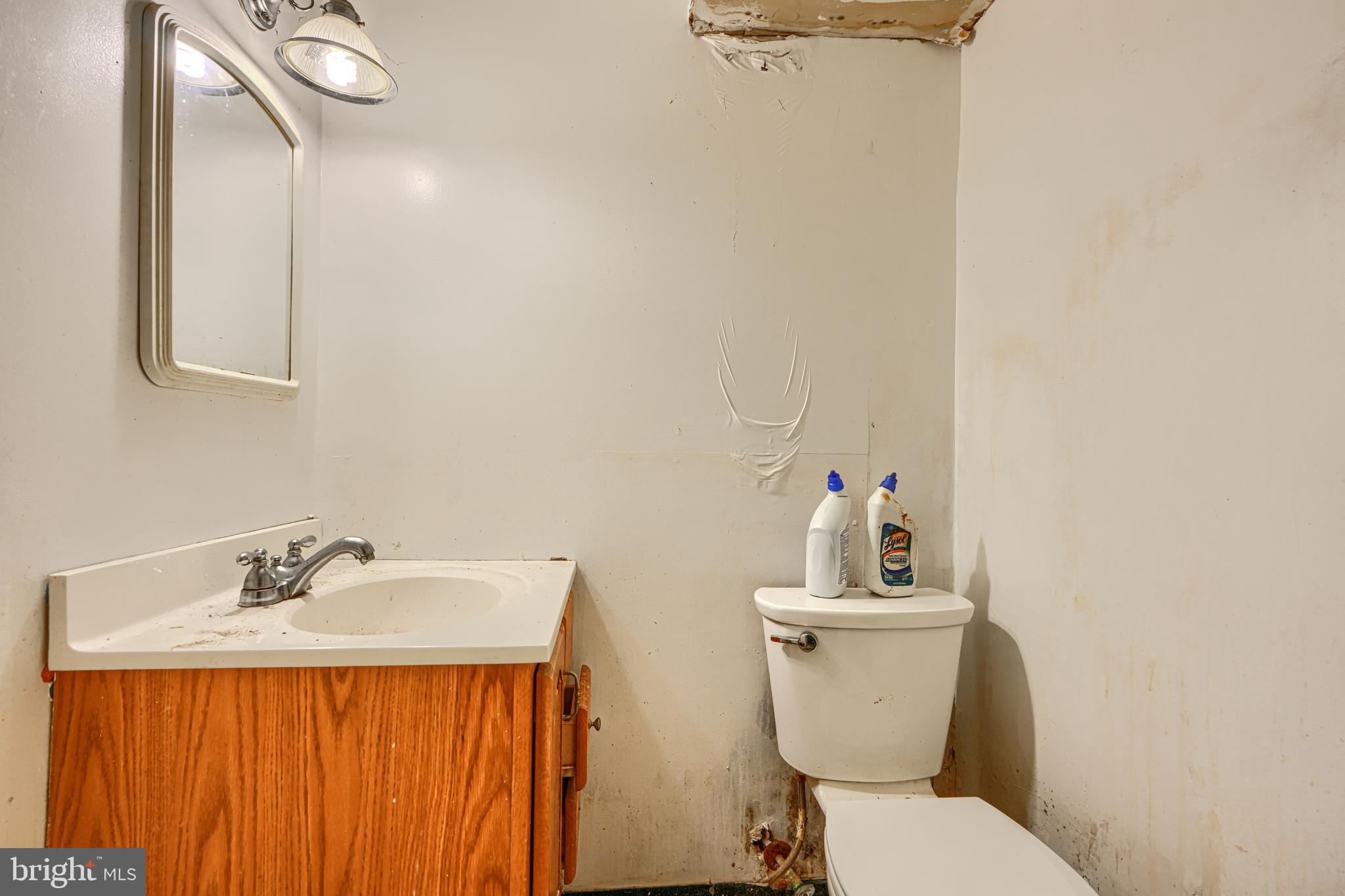 6908 Drylog Street Capitol Heights, MD 20743 - Photo 19 of 38 a bathroom with a sink a toilet and mirror