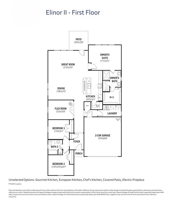 1017 Canoe Way Crowley, TX 76036 - Photo 27 of 27 Elinor II Floor Plan