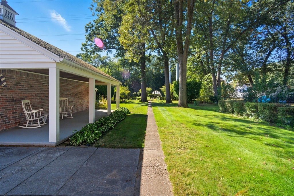 43 Greenleaf Avenue West Springfield, MA 01089 - Photo 32 of 37 a view of a patio with table and chairs potted plants and large tree