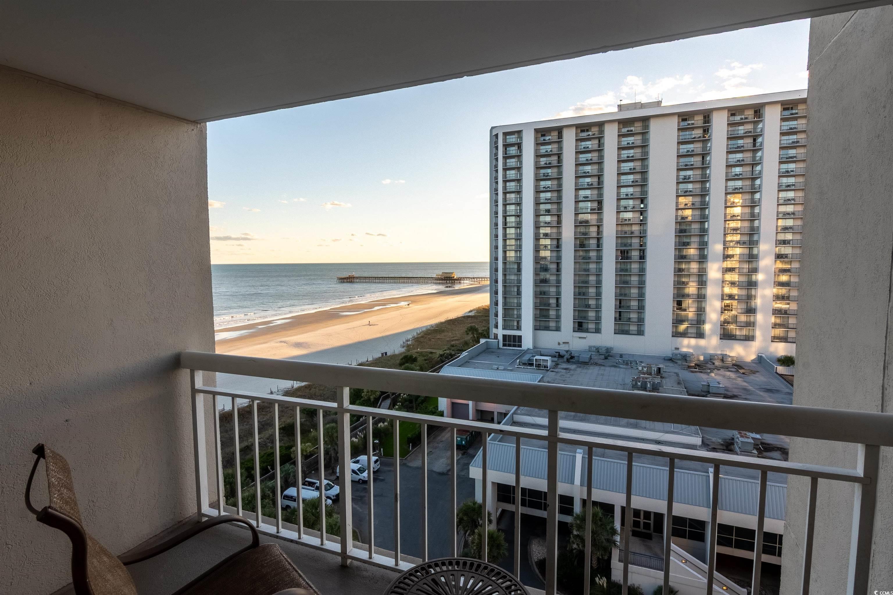 9820 Queensway Boulevard, Unit 1006 Myrtle Beach, SC 29572 - Photo 26 of 30 Balcony featuring view of water and beach