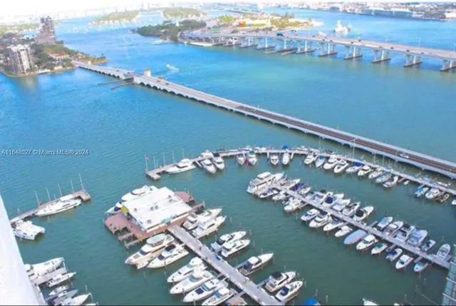 a view of an ocean and beach