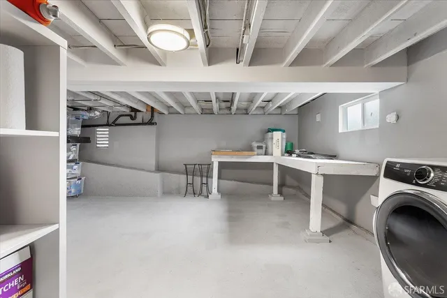 a view of a storage & utility room