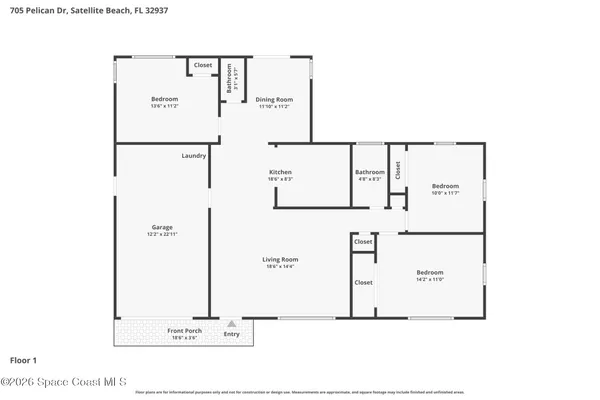 $419,900 | 705 Pelican Drive, Satellite Beach, FL 32937