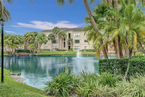 a view of a lake with houses