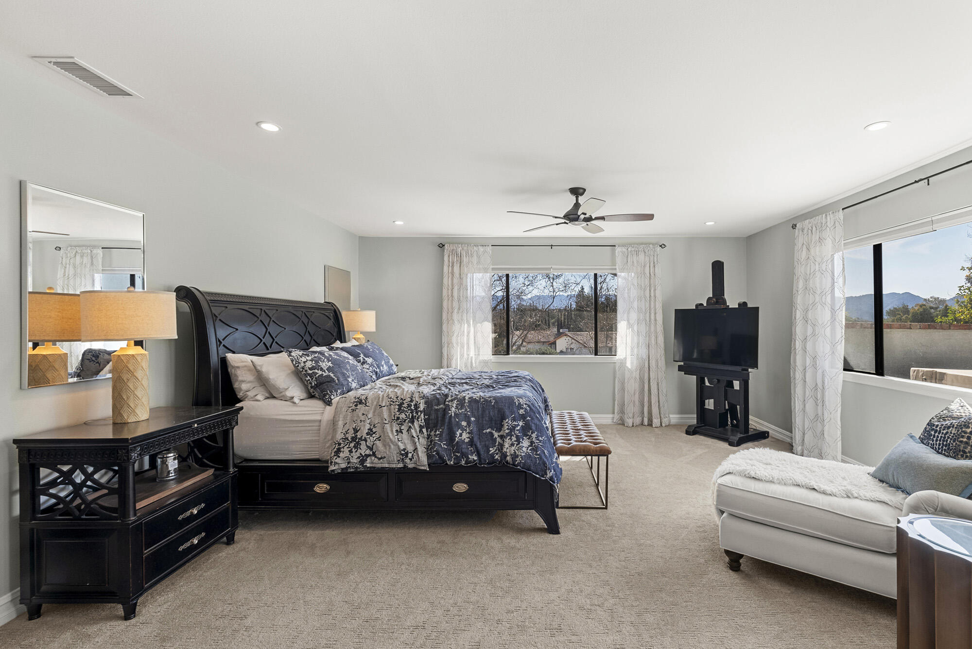 1855 Ringsted Drive Solvang, CA 93463 - Photo 17 of 30 a bedroom with a bed and a couch