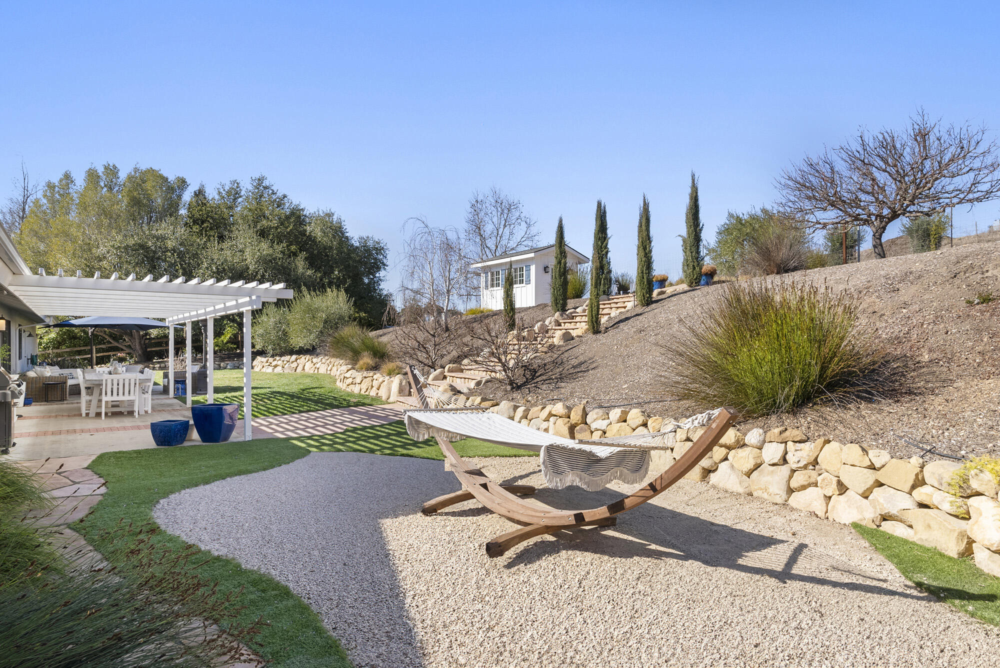 1855 Ringsted Drive Solvang, CA 93463 - Photo 26 of 30 a view of a backyard with sitting area