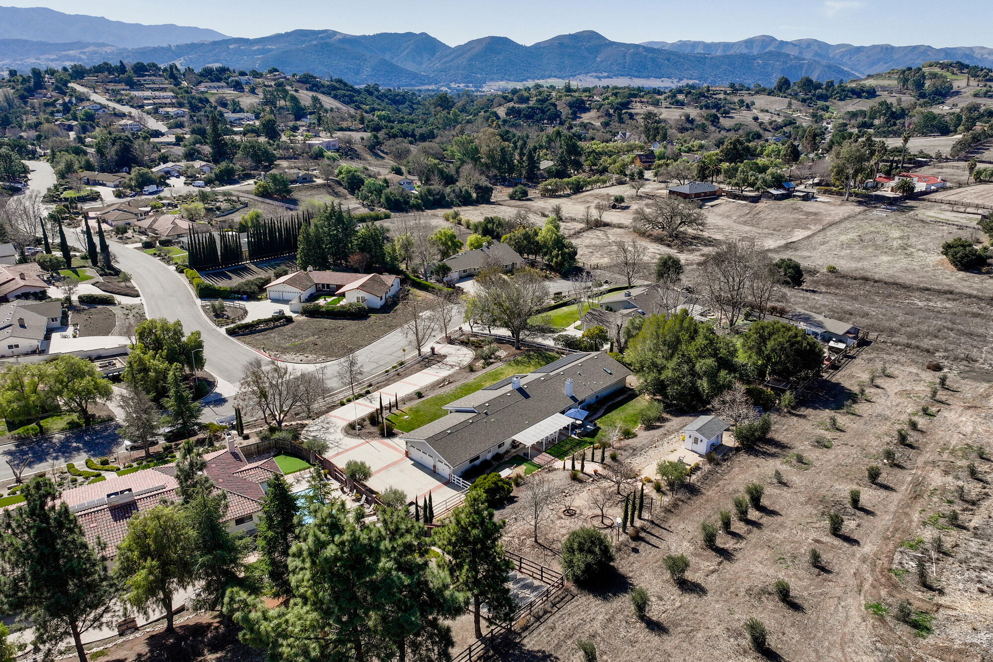 1855 Ringsted Drive Solvang, CA 93463 - Photo 28 of 30 an aerial view of residential house with outdoor space