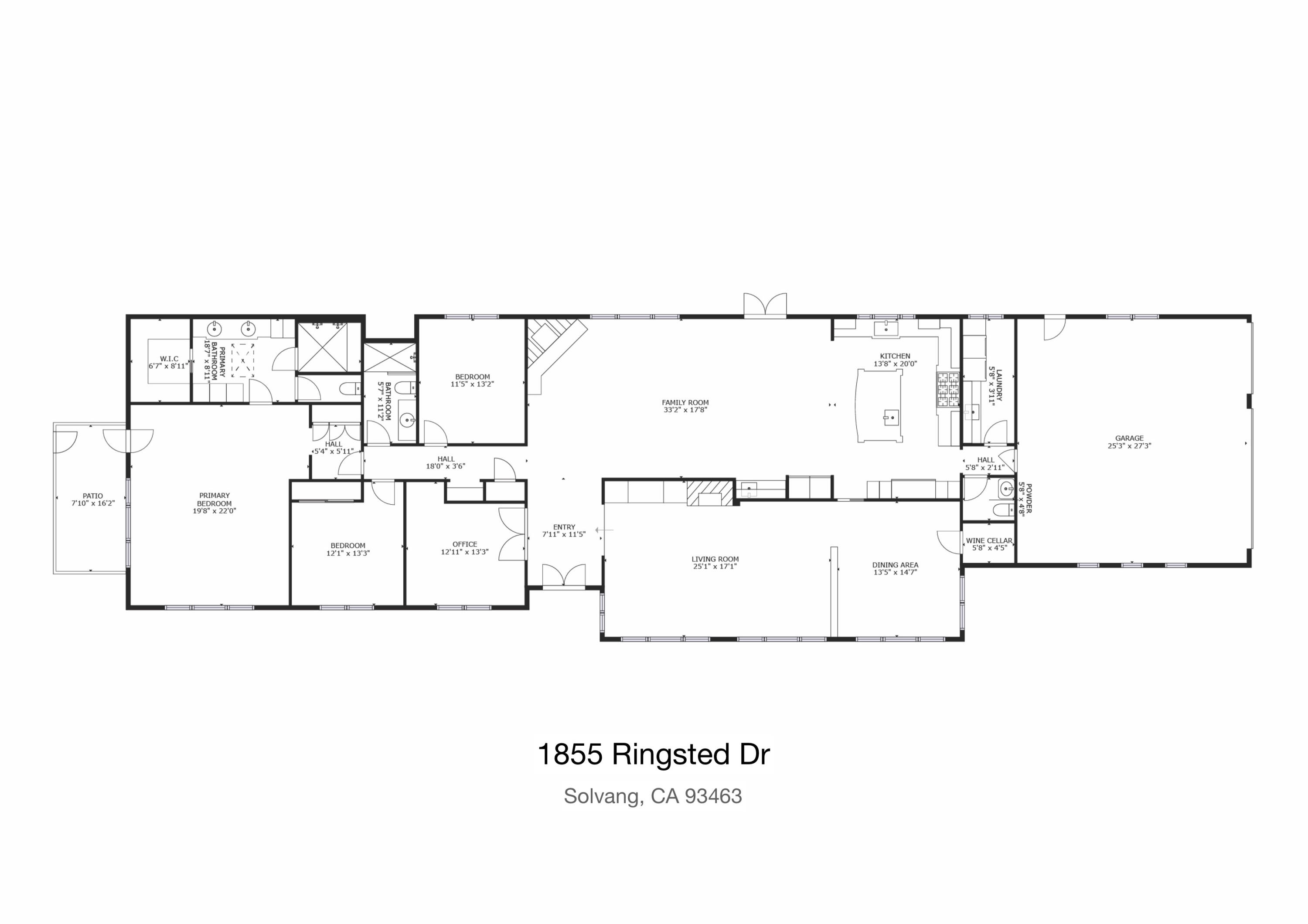 1855 Ringsted Drive Solvang, CA 93463 - Photo 30 of 30 a picture of floor plan