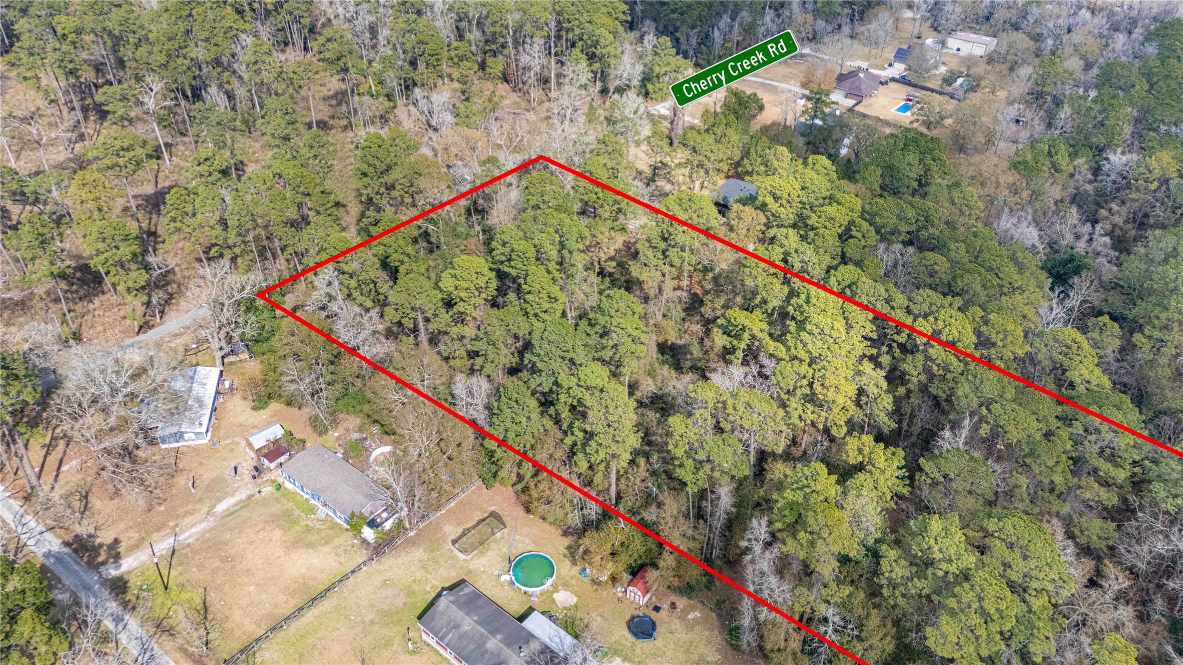 Tbd-0 Cherry Creek Road Dayton, TX 77535 - Photo 4 of 8 Red lines are approximate.