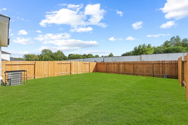 a view of a deck with a garden