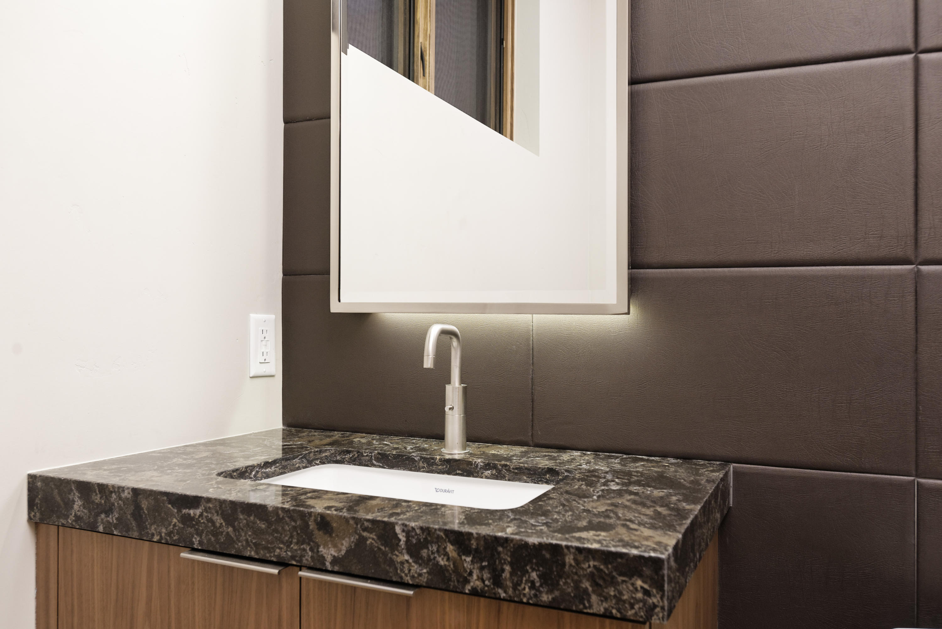 350 Overlook Ridge Basalt, CO 81621 - Photo 48 of 53 a bathroom with a granite countertop sink and a mirror