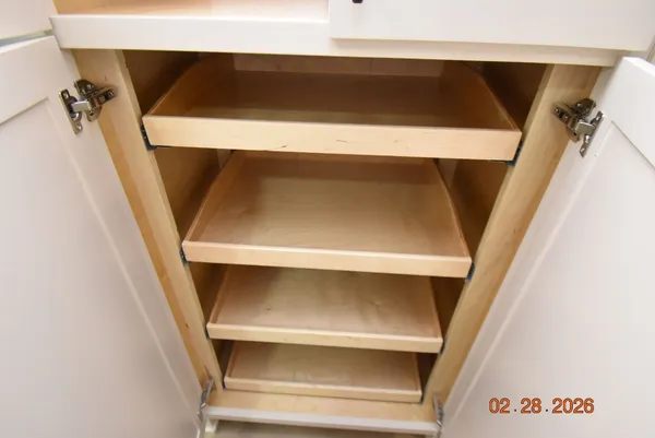 a close view of closet