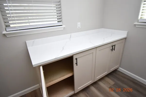 a room with storage and utility