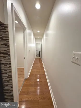 a view of hallway with stairs