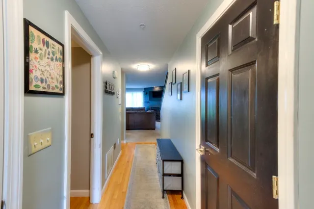 a view of a kitchen with furniture and a kitchen