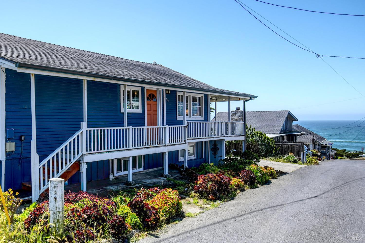 Front of house and ocean view